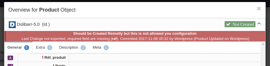 Not Created due to Missing Field