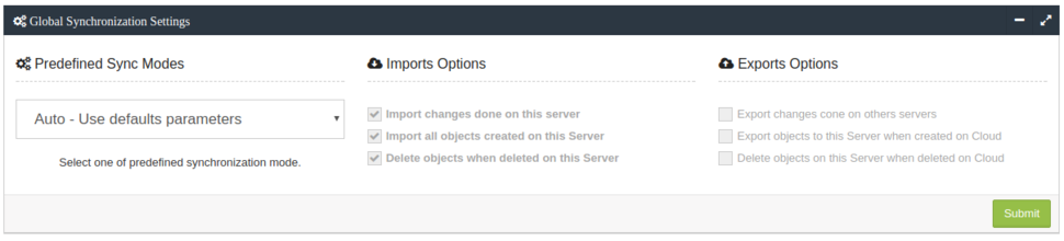 Object Default Configuration